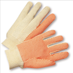 West Chester SOK01PDI Orange PVC Dotted 10. oz Cotton Canvas Gloves